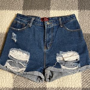 vintage distressed shorts